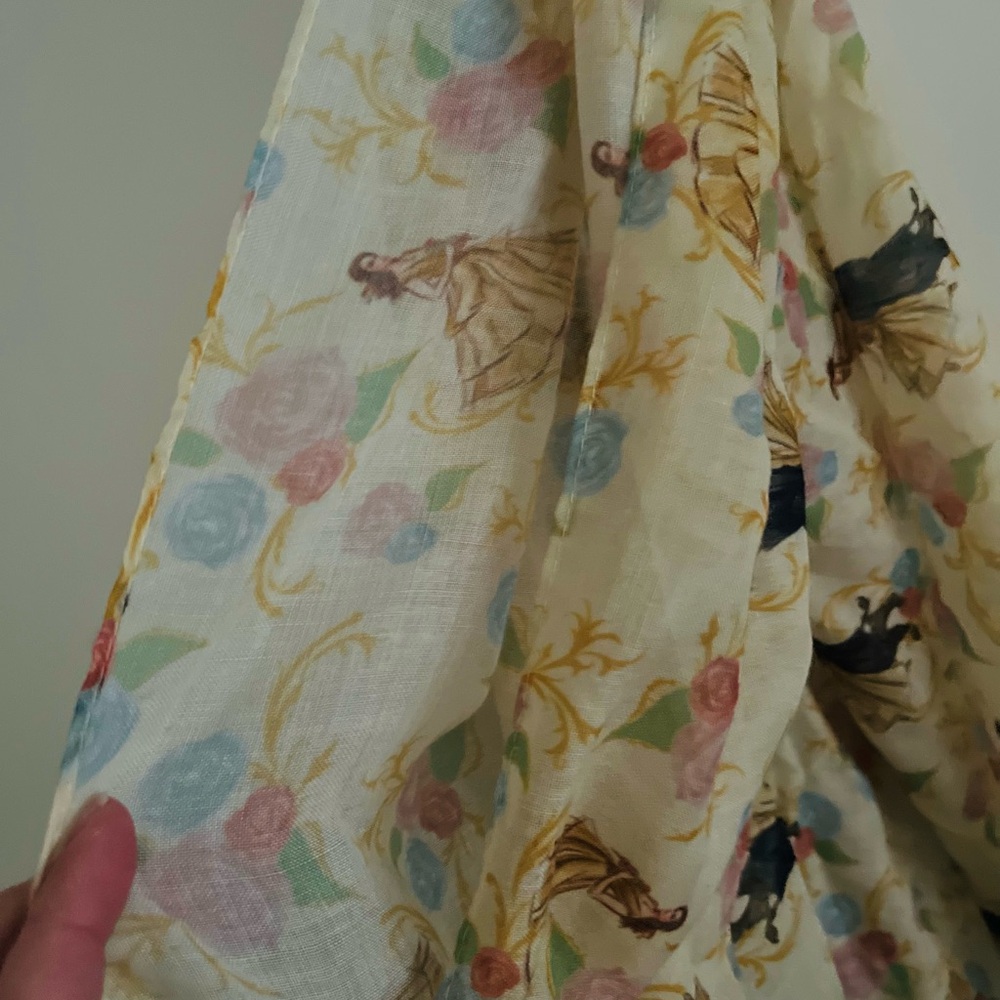 Disney Beauty and the Beast Floral Scarf/shawl NWT - image 5